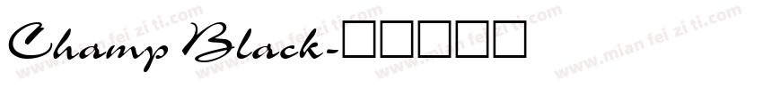 Champ Black字体转换